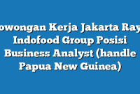 Lowongan Kerja Jakarta Raya Indofood Group Posisi Business Analyst (handle Papua New Guinea)