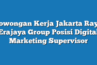 Lowongan Kerja Jakarta Raya Erajaya Group Posisi Digital Marketing Supervisor