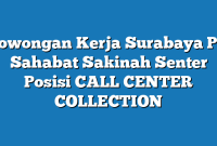 Lowongan Kerja Surabaya PT Sahabat Sakinah Senter Posisi CALL CENTER COLLECTION