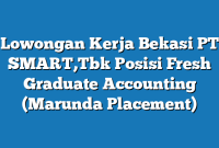 Lowongan Kerja Bekasi PT SMART,Tbk Posisi Fresh Graduate Accounting (Marunda Placement)