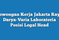 Lowongan Kerja Jakarta Raya Darya-Varia Laboratoria Posisi Legal Head