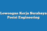 Lowongan Kerja Surabaya  Posisi Engineering