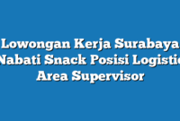 Lowongan Kerja Surabaya Nabati Snack Posisi Logistic Area Supervisor